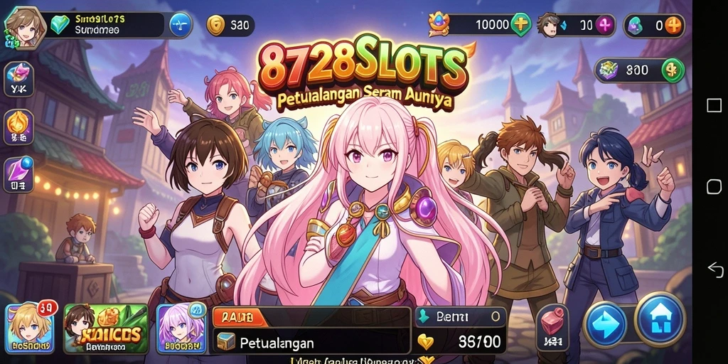 Tampilan gameplay menarik dari 8728SLOTS yang penuh warna.