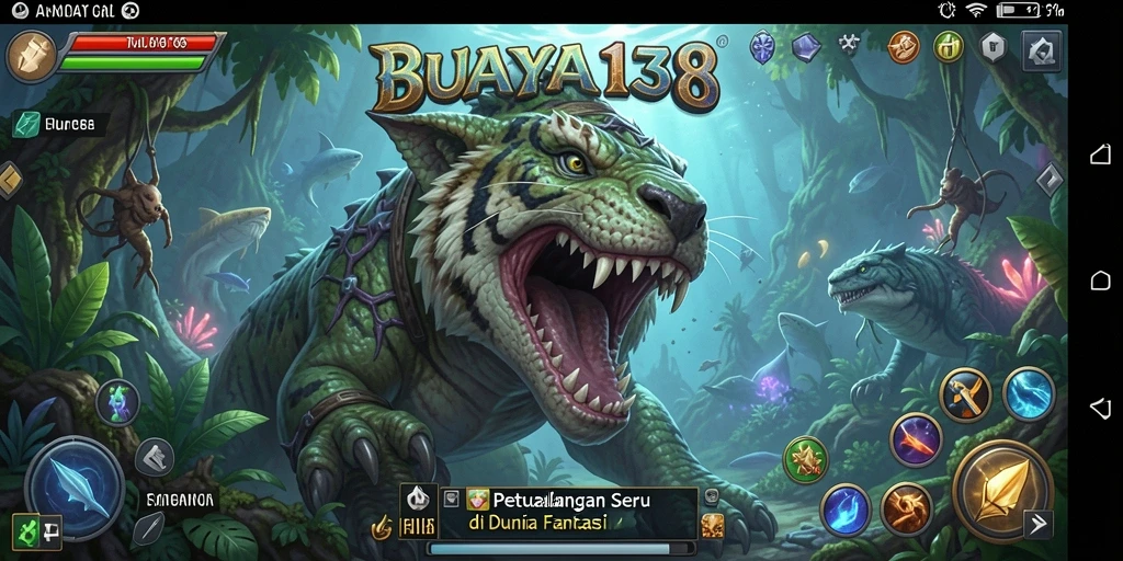 Tampilan gameplay <strong>BUAYA138</strong> yang menakjubkan dan petualangan seru.