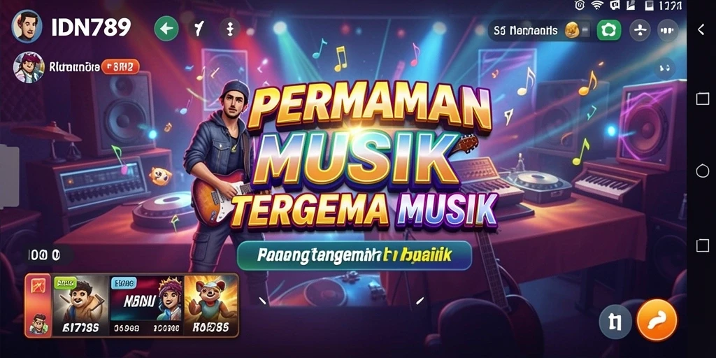Gameplay menarik IDN789 dengan berbagai lagu untuk dimainkan.