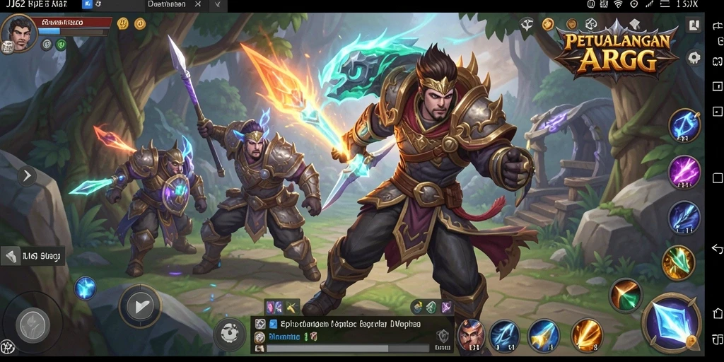 Screenshot utama JJ62 menampilkan aksi pertarungan dalam gameplay ARPG.