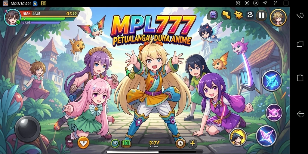 Screenshot gameplay menampilkan aksi seru dalam dunia anime.