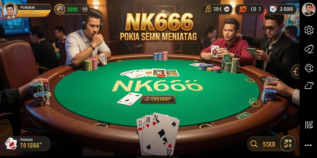 Tampilan gameplay seru di aplikasi poker NK666.