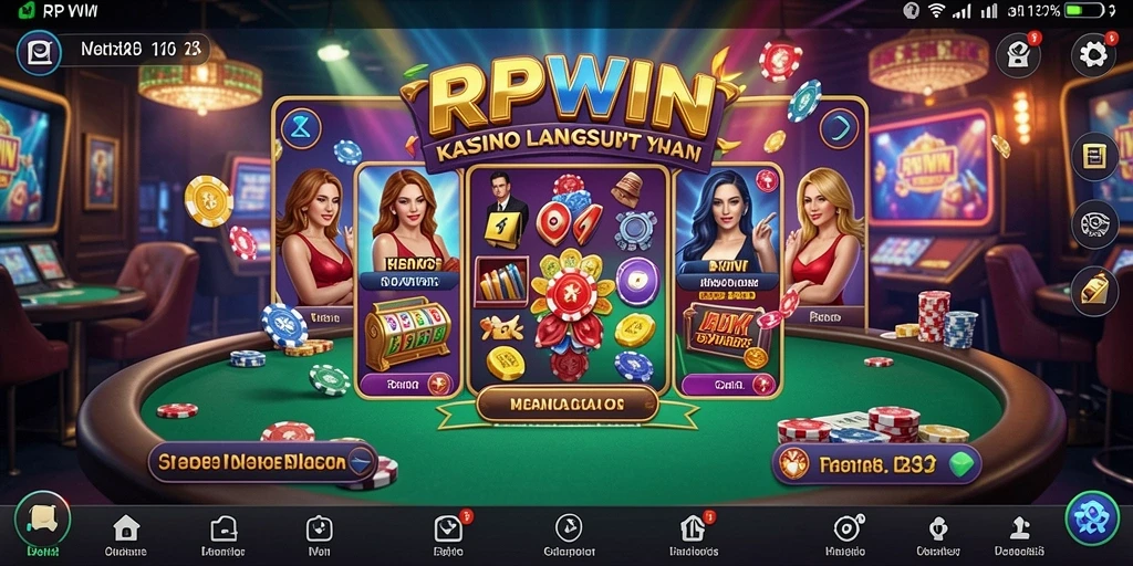 Screenshot dari gameplay Live Casino RPWIN yang menampilkan dealer profesional.