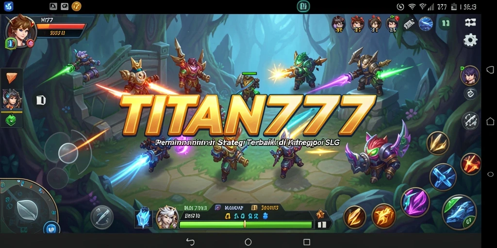 Tampilan gameplay TITAN777 yang memukau dan penuh strategi.