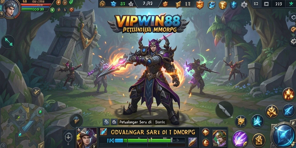 Screenshot gameplay VIPWIN88 yang menunjukkan aksi seru dalam dunia MMORPG.
